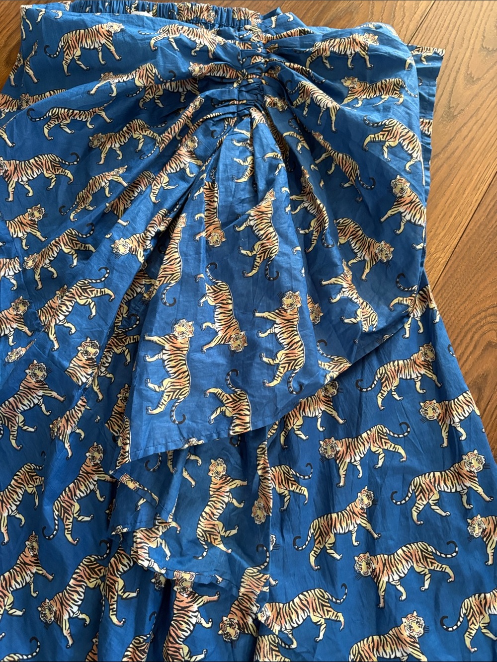 Guadalupe Women’s Royal Blue Tiger Pareo Skirt - Picture 4 of 10